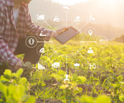 Agriculture,Technology,Farmer,Man,Using,Tablet,Computer,Analysis,Data,And